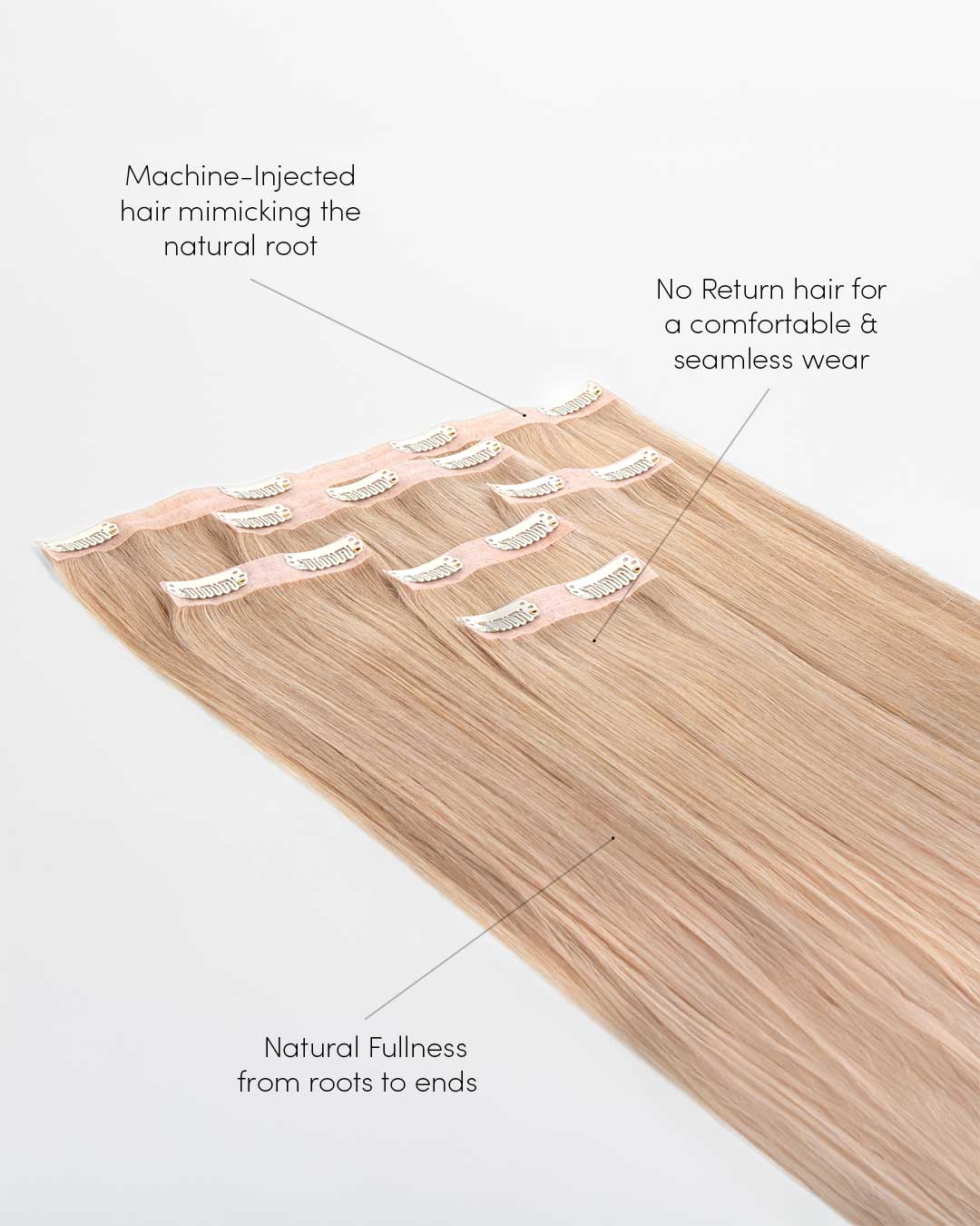 Naked 6 Clip-In Set (6 Pieces) | 18" Straight - Image 4
